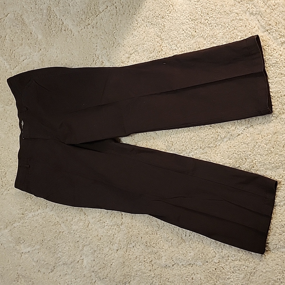 Dockers dark brown stretch pants Straight Leg 4 pockets Belt loops size 14S EUC…